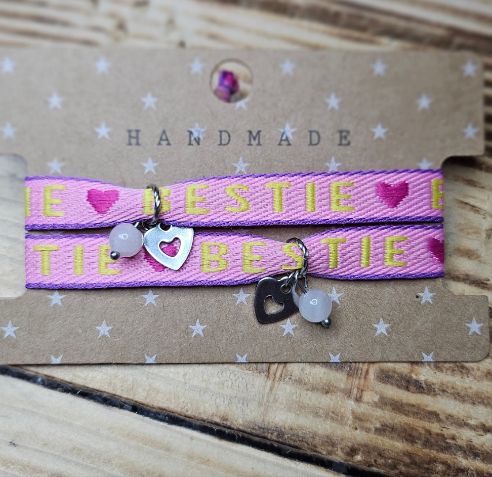 Duo Bracelets Ruban Texte