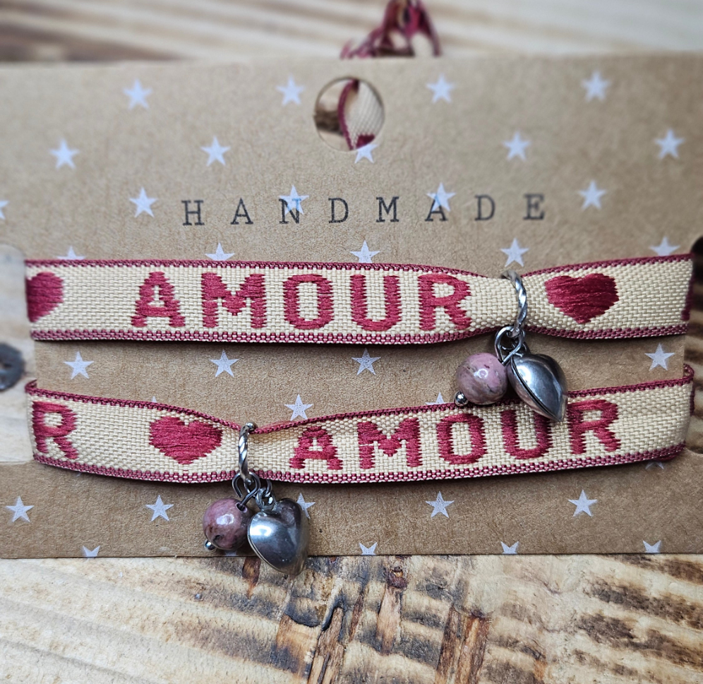 Duo Bracelets Ruban Texte