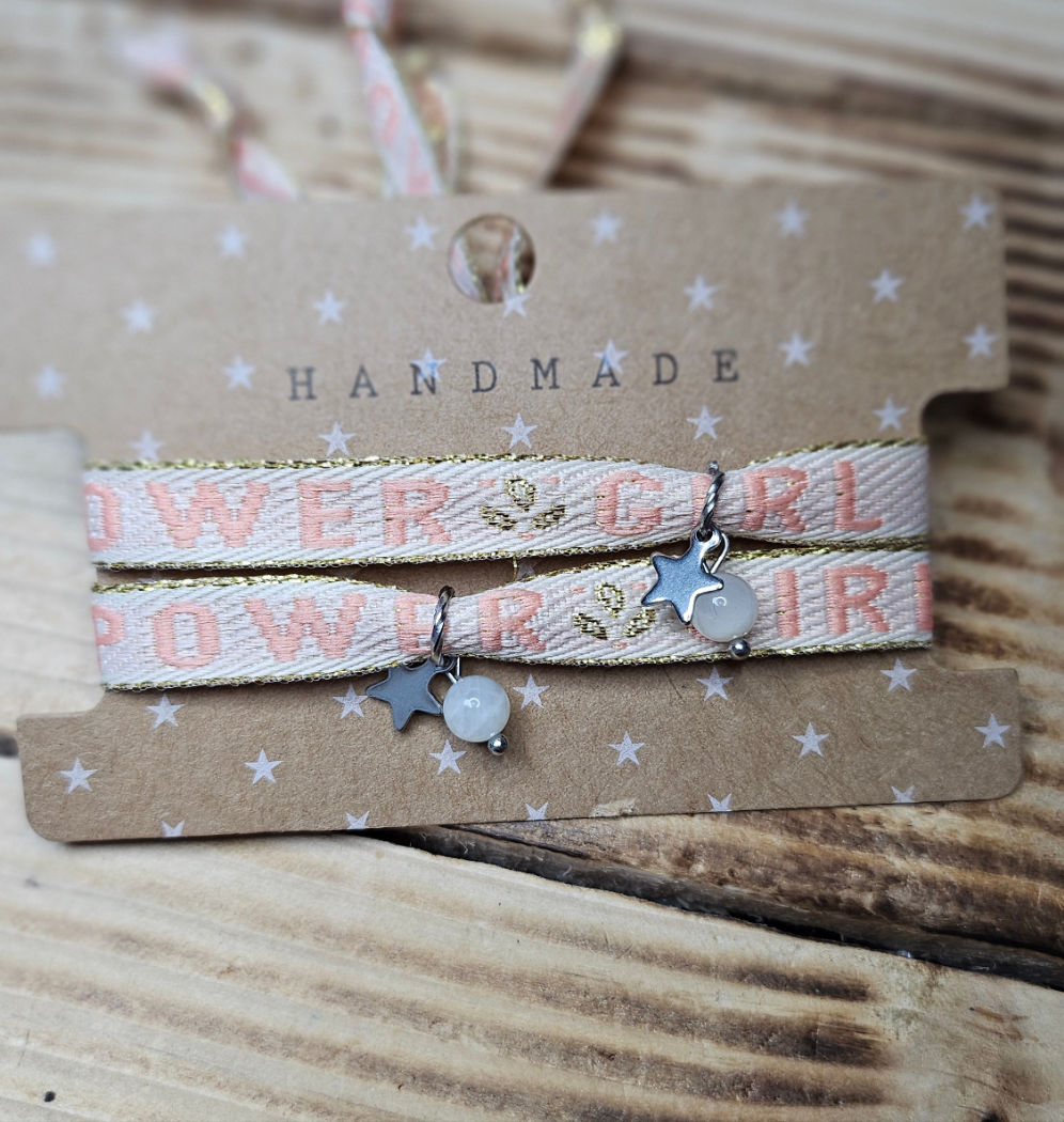 Duo Bracelets Ruban Texte