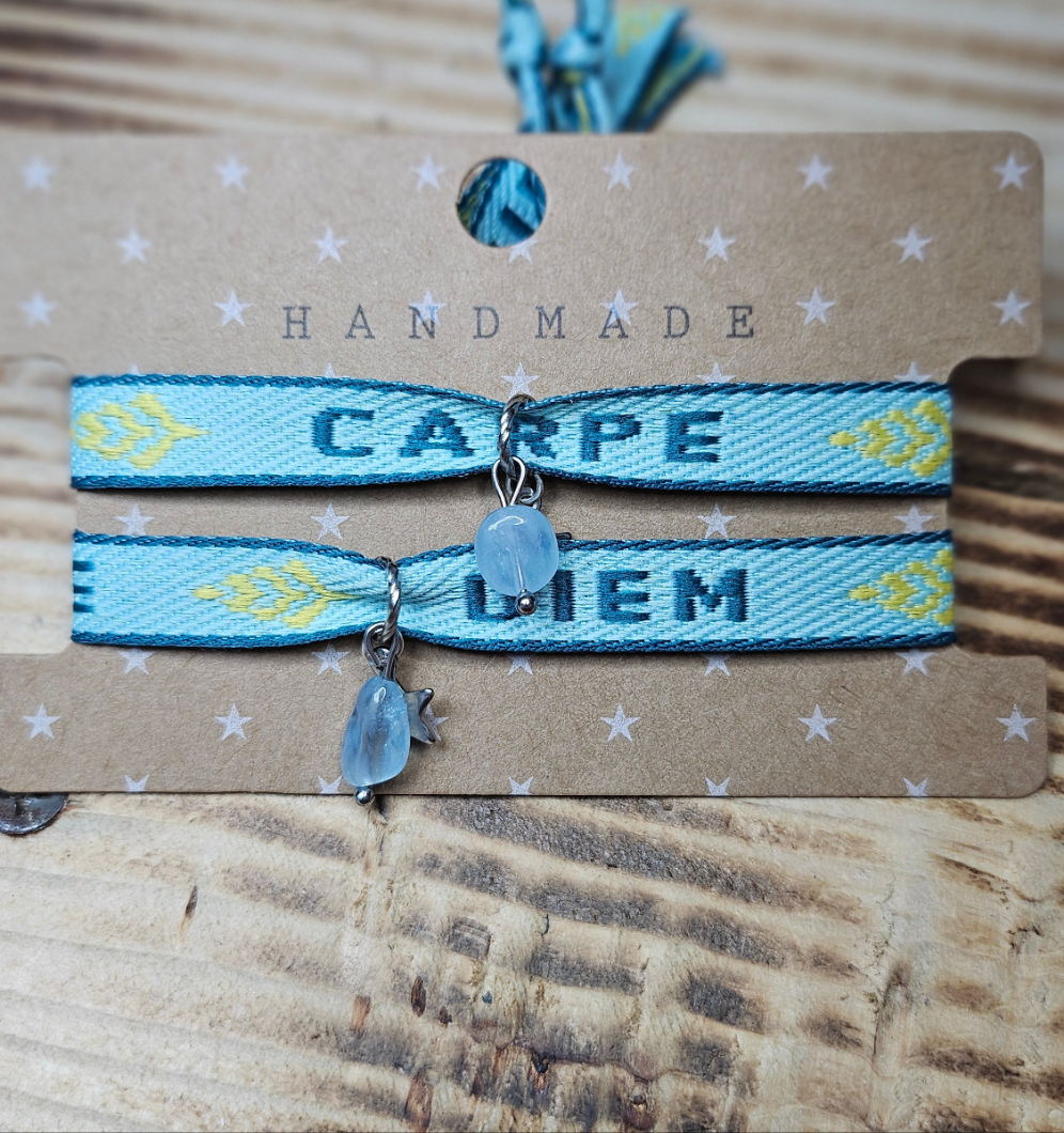 Duo Bracelets Ruban Texte
