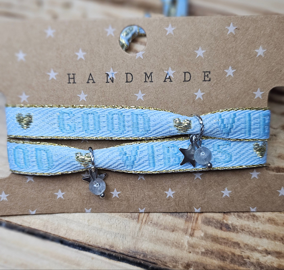 Duo Bracelets Ruban Texte