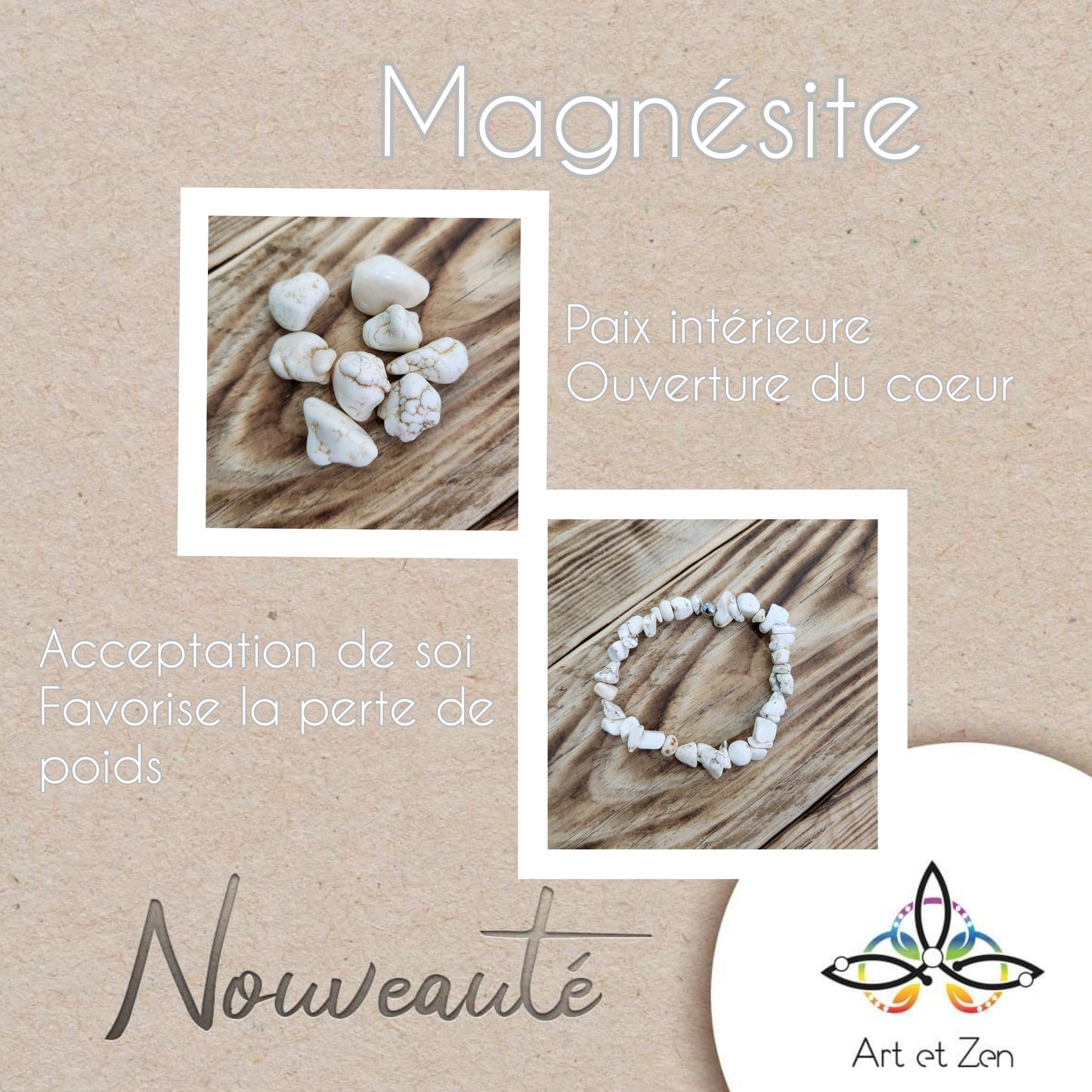 Bracelet Magnésite