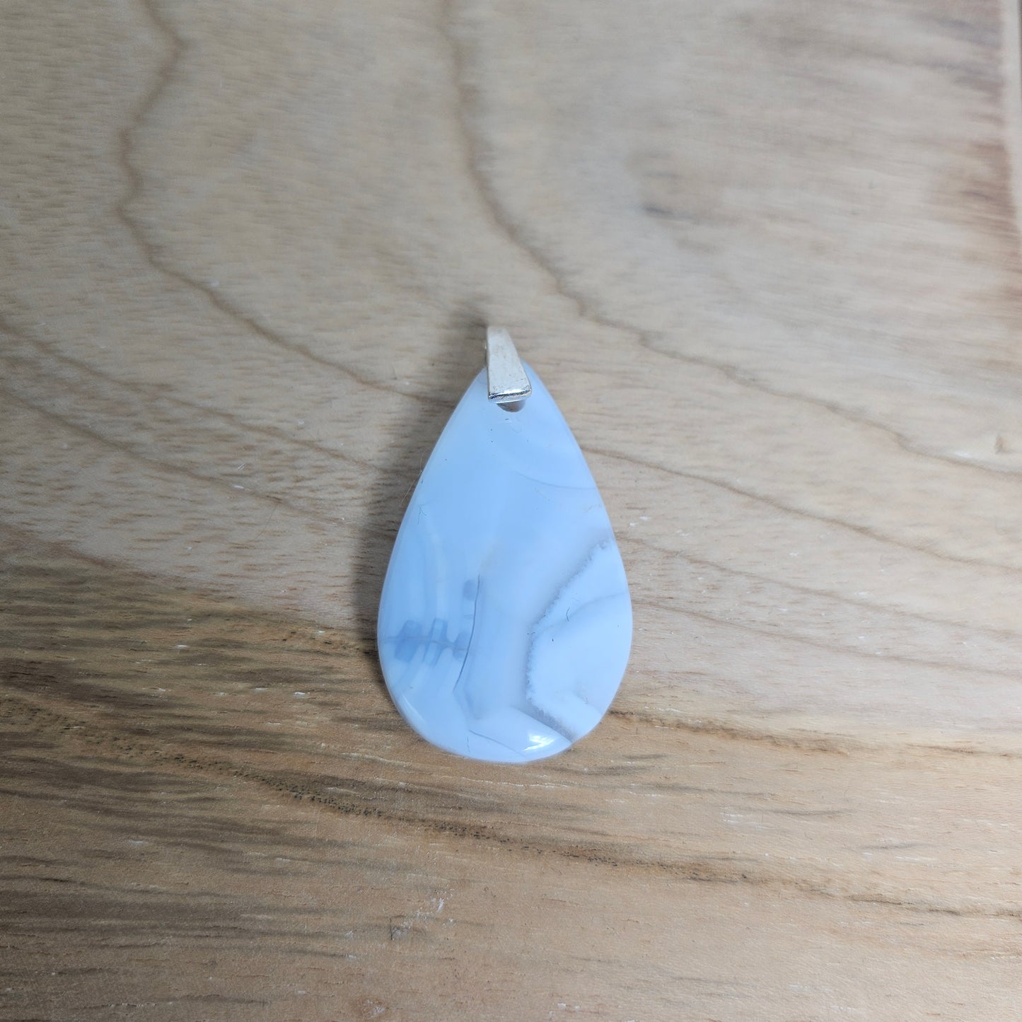 Pendentif Calcédoine Bleue