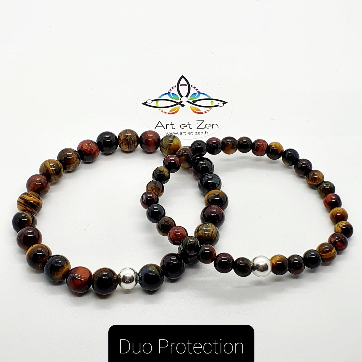 Bracelets Duo Triple Protection Oeil de Tigre - Taureau - Faucon