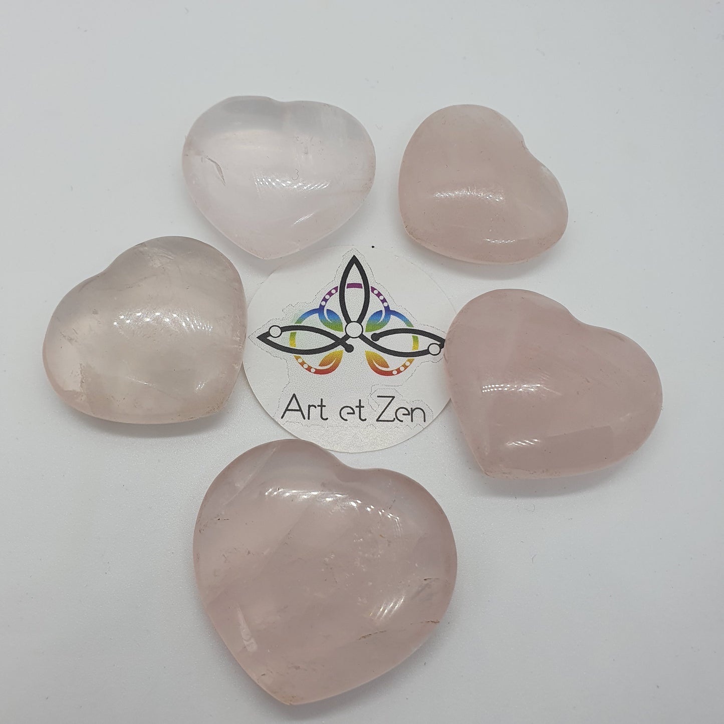Coeur Quartz Rose / Amethyste / Cristal de Roche / Oeil de tigre