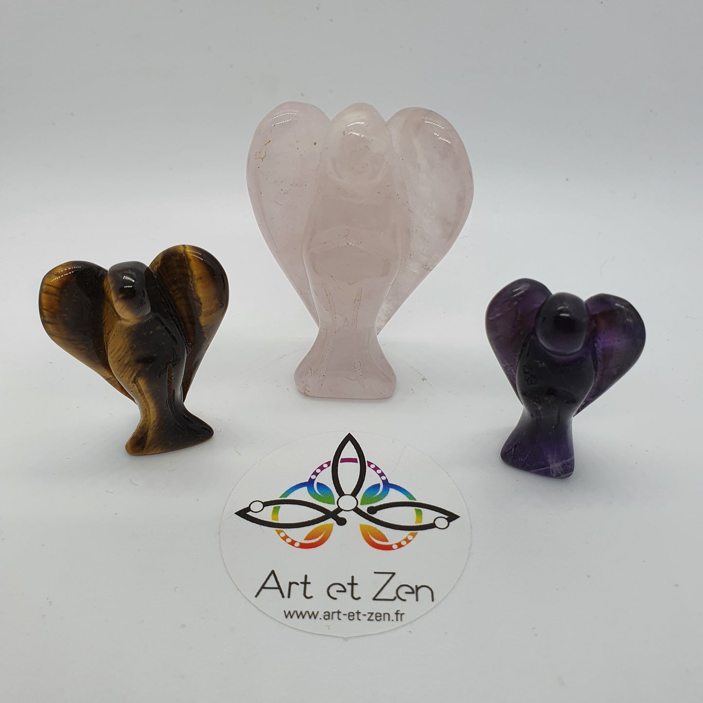 Anges Quartz rose / Angélite / Rhodonite / Lapis Lazuli / Larvikite / Cristal de ROche