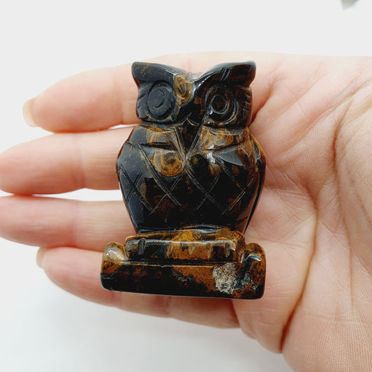 Figurines Chouette Amethyste / Aventurine / Oeil de Tigre / Quartz Rose