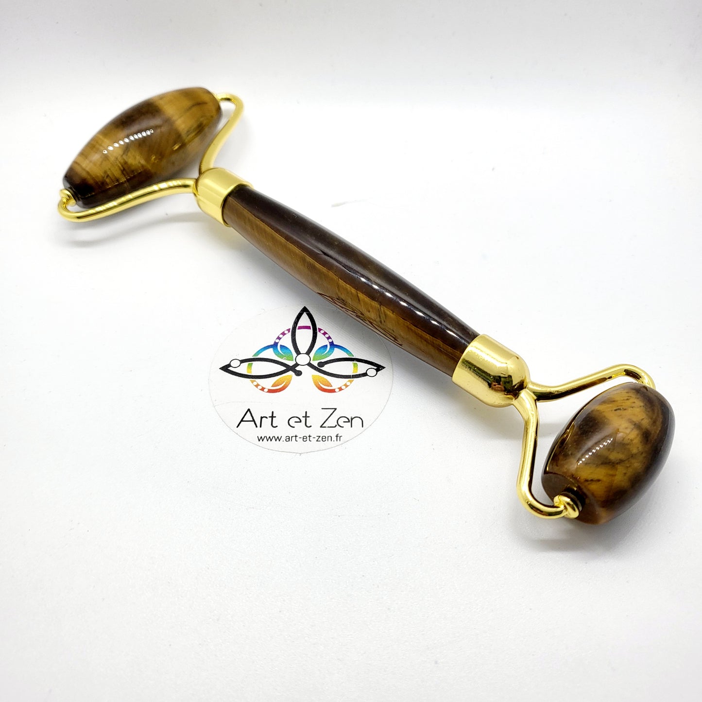 Double Rouleau de Massage Améthyste / Quartz Rose / Oeil de tigre