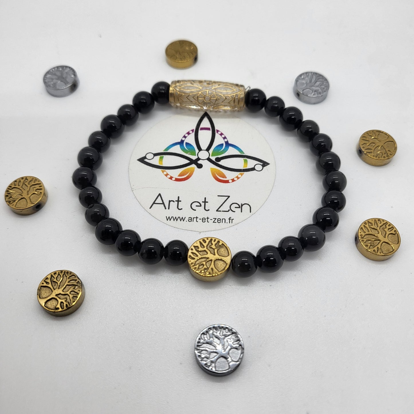 Bracelet Déesse Obsidienne Noire