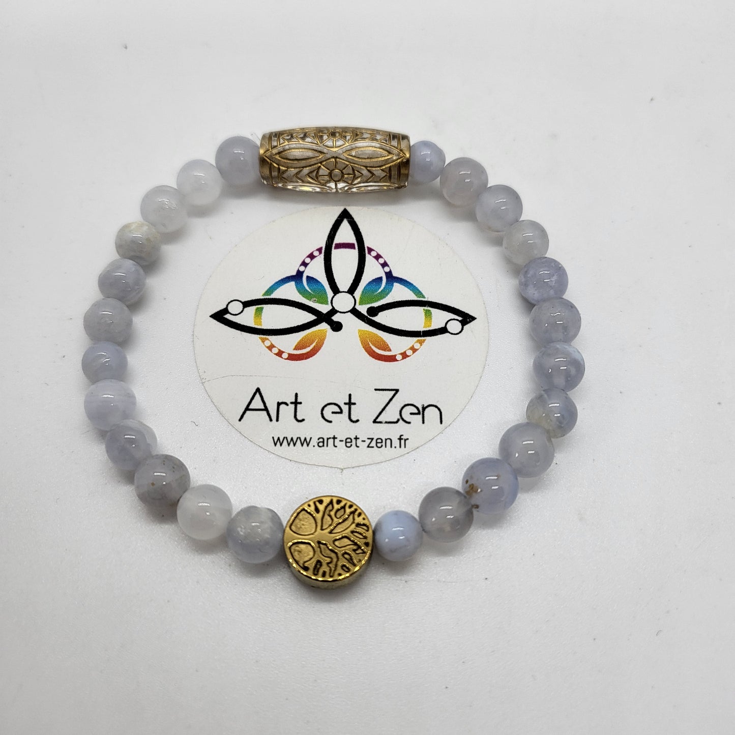 Bracelet Déesse Calcédoine Bleue