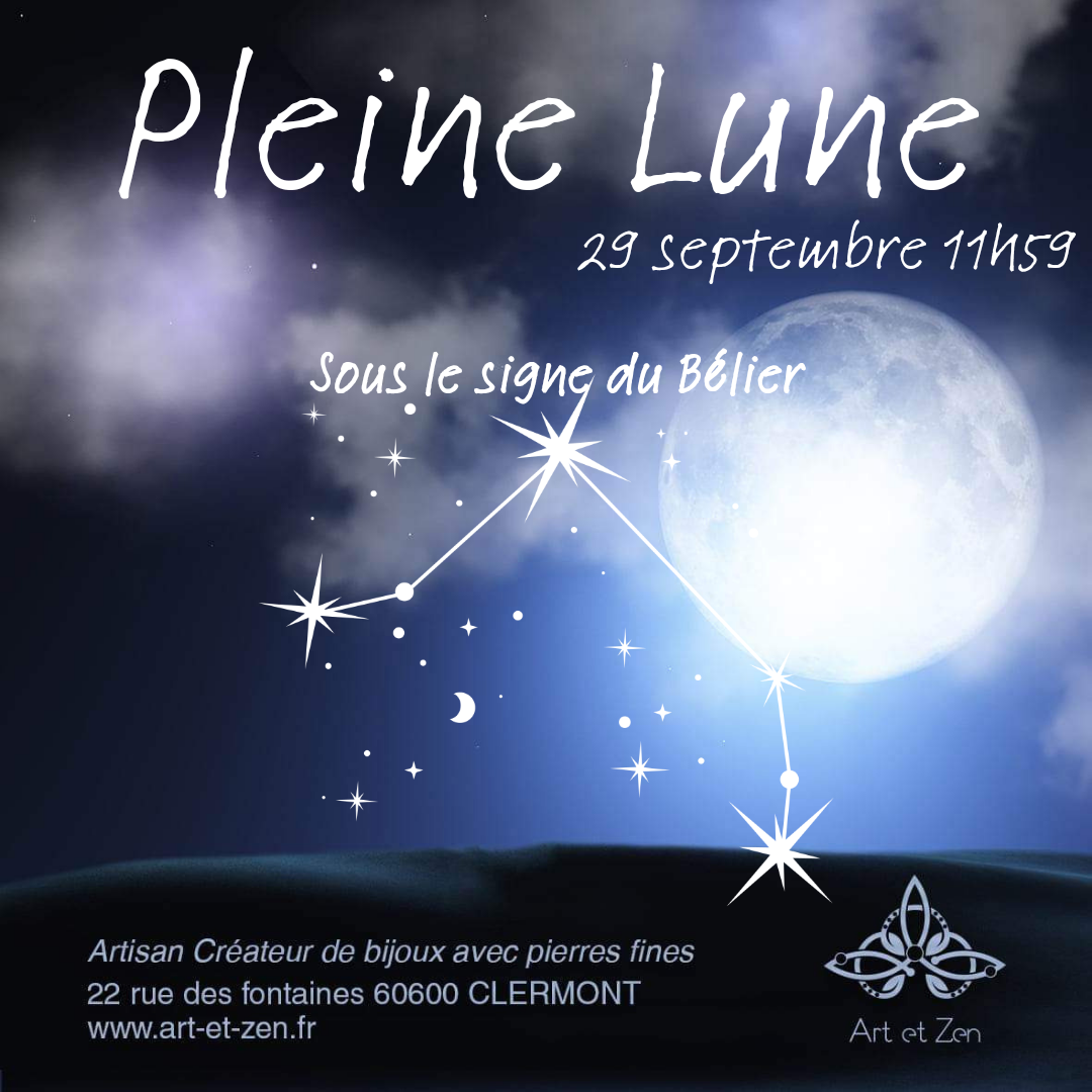Pleine Lune du 29 septembre 2023 - sous le signe du Bélier