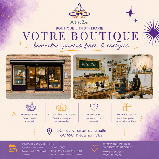Lithothérapie & bijoux artisanaux à Précy-sur-Oise - Art et Zen