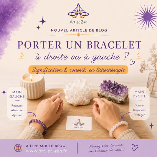 Bracelet : poignet gauche ou poignet droit ? La méthode Art et Zen en lithothérapie