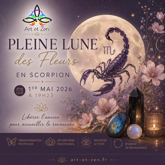 Pleine Lune des Fleurs en Scorpion - 1er mai 2026 : signification, ritual et pierres