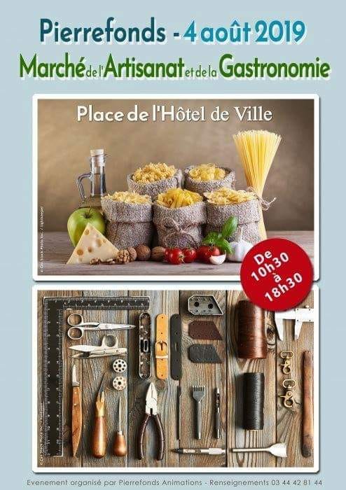 Marché de l'artisanat et de la gastronomie Pierrefonds (60) 4 aout 2019