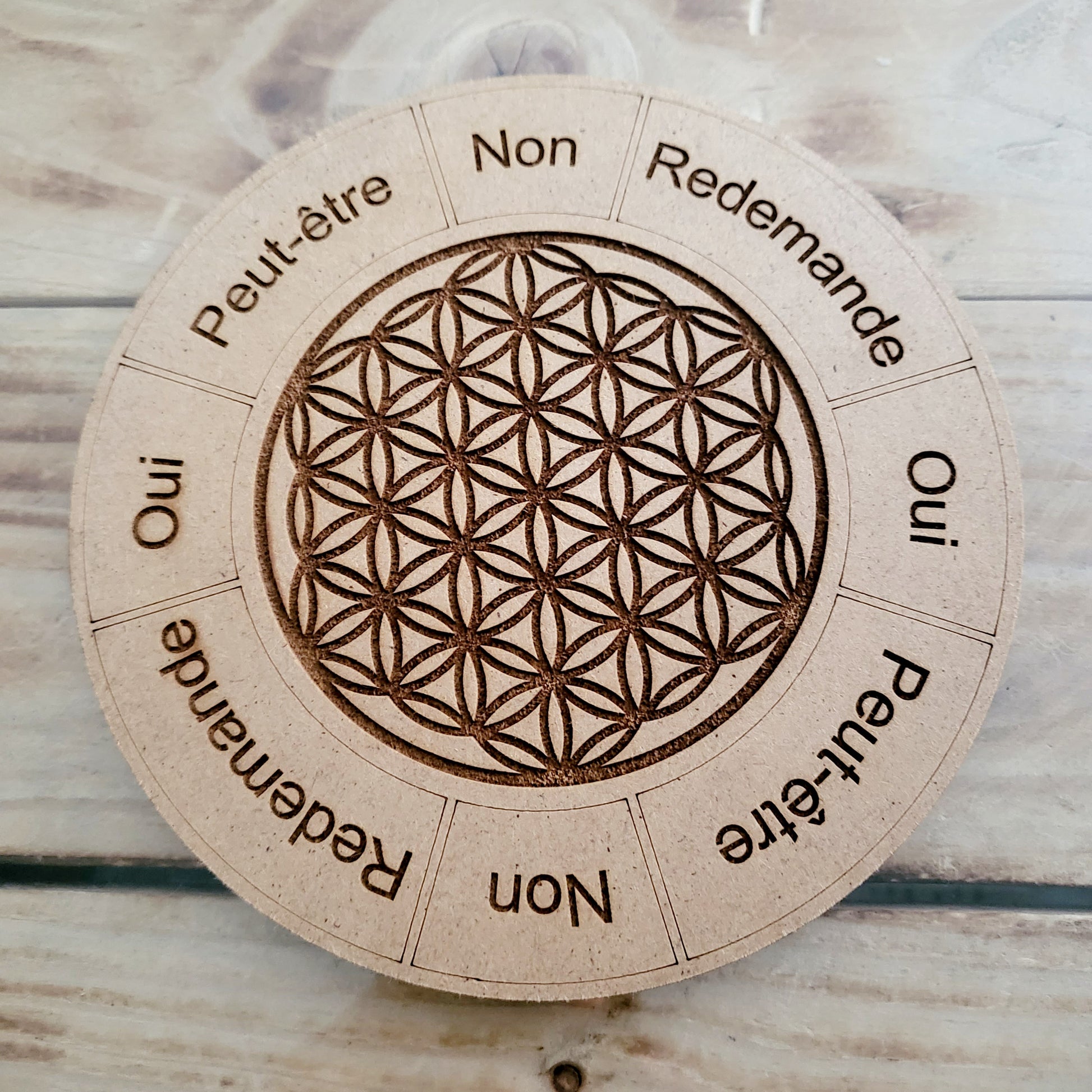 Planche De Pendule Étoilée, Divination En Bois Avec Collier