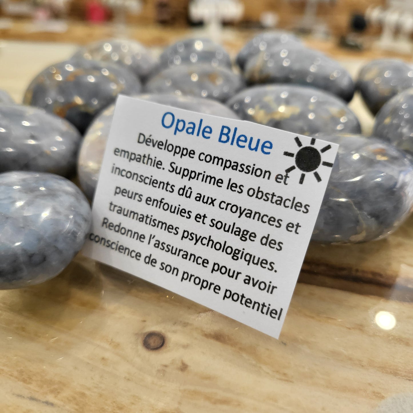Galet Opale Bleue (pierre roulée)