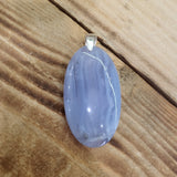 Pendentif Calcédoine Bleue