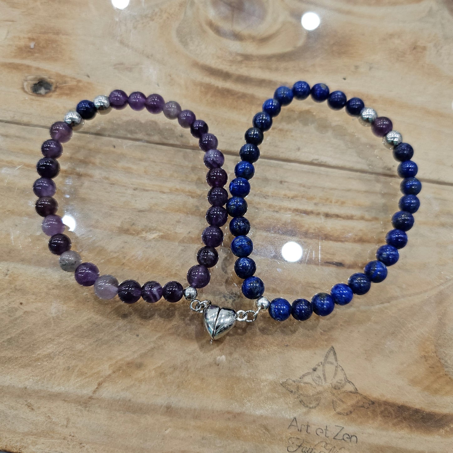 Bracelets DUO Freya Mère/Fille- Améthyste et Lapis Lazuli
