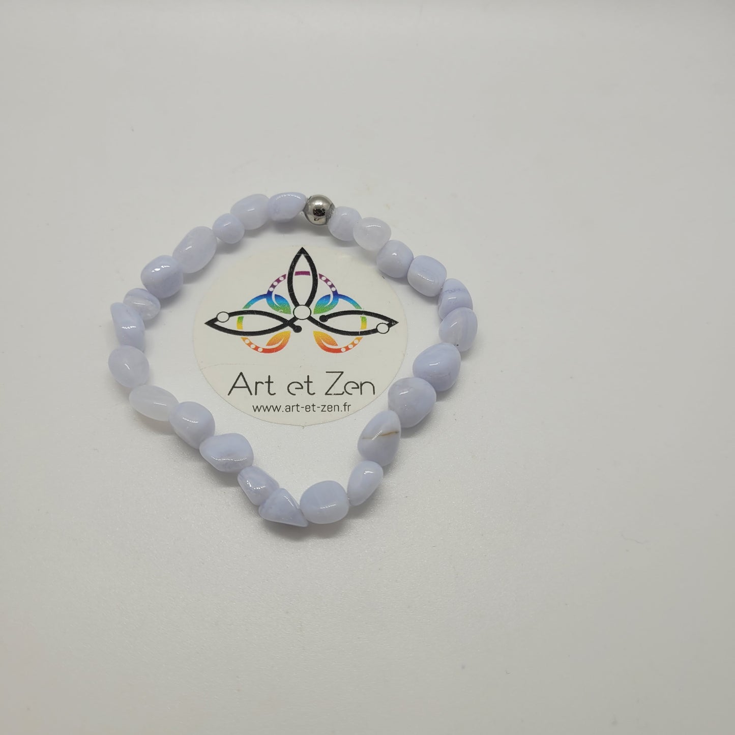Bracelet Calcédoine Bleue