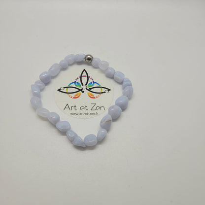 Bracelet Calcédoine Bleue