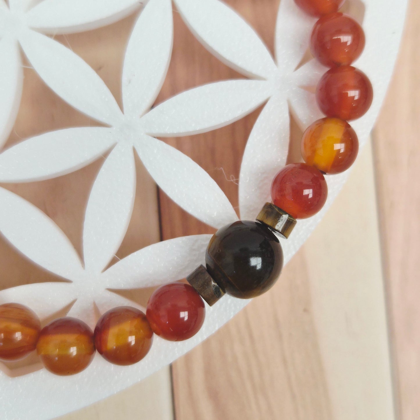 TALISMAN DE LA CONFIANCE / Œil de tigre  Cornaline  Citrine