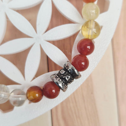 TALISMAN DE LA CONFIANCE / Œil de tigre  Cornaline  Citrine