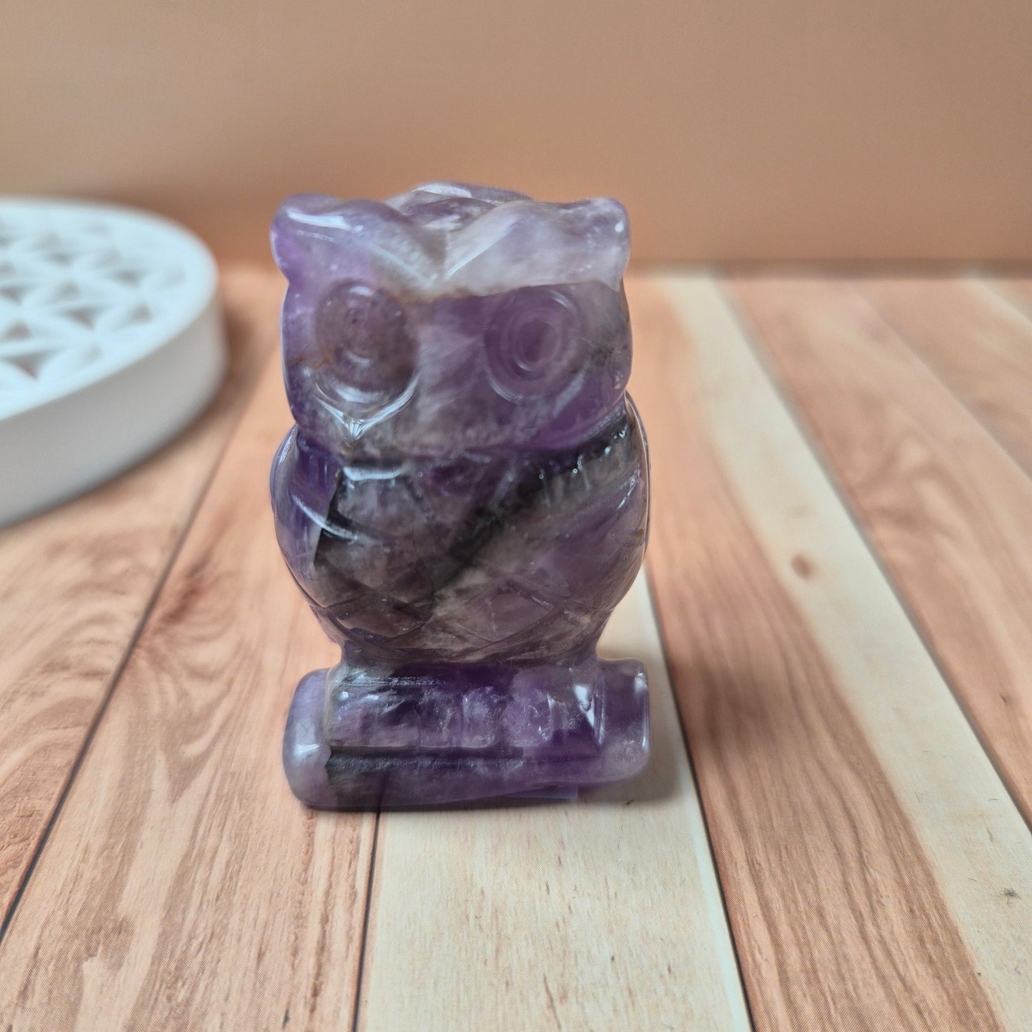 Figurines Chouette Amethyste / Aventurine / Oeil de Tigre / Quartz Rose