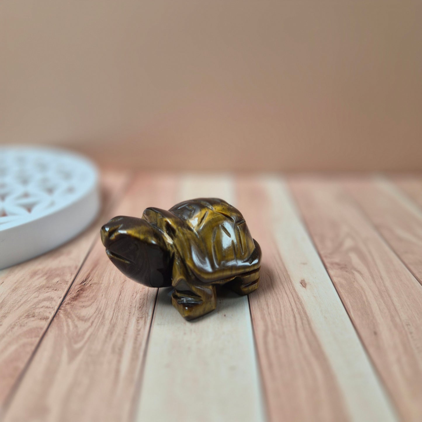 Figurine Tortue Amethyste / Jaspe Kambaba / Citrine / Labradorite / Oeil de Tigre / Quartz Rose / Septaria