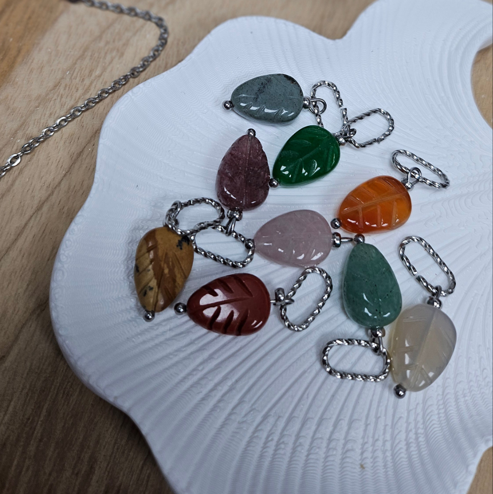 Collection Astéria – Interchangeables Oeil de tigre / Quartz rose / Agate / Cornaline / Lapis / Labradorite