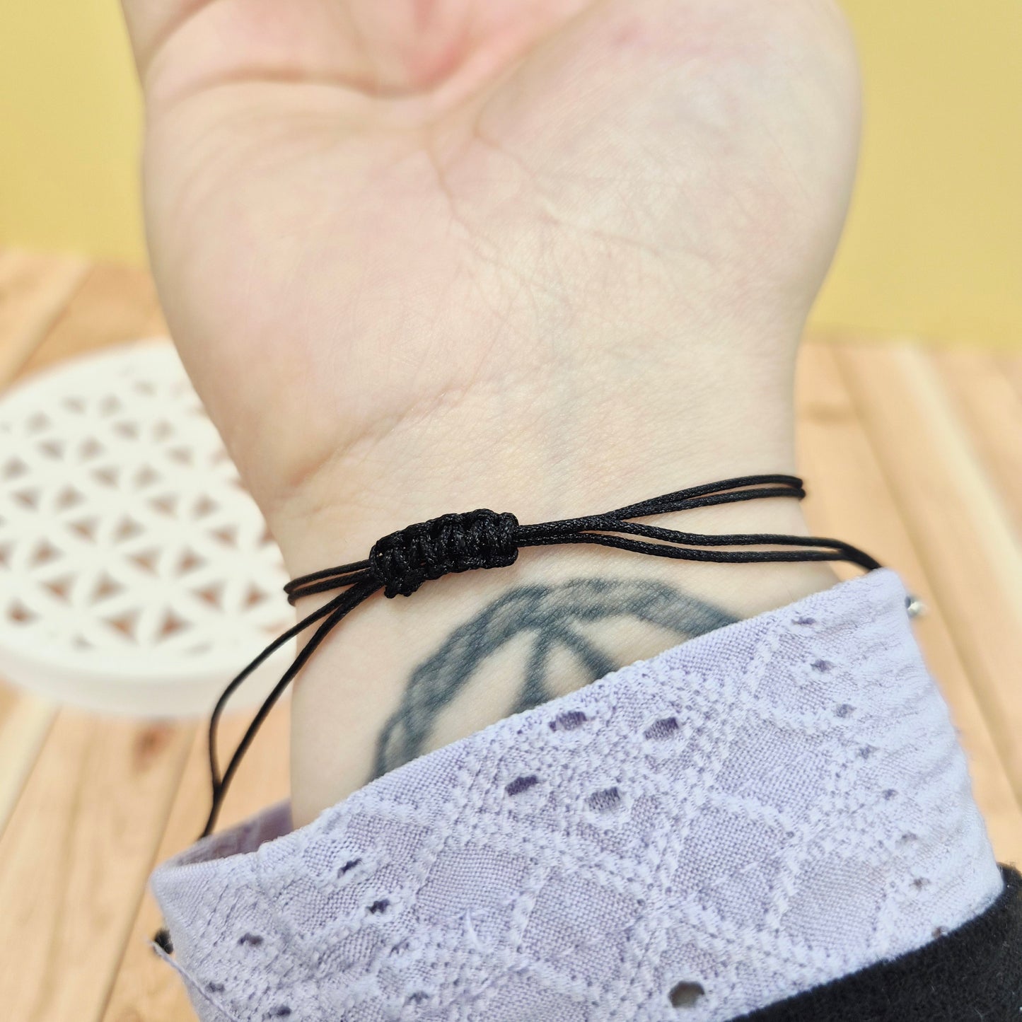 Bracelet cordon ajustable – Charm au choix | Acier inoxydable