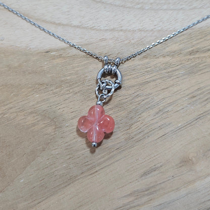 Collier Astéria – Pierres Interchangeables Oeil de tigre / Quartz rose / Agate / Cornaline / Lapis / Labradorite