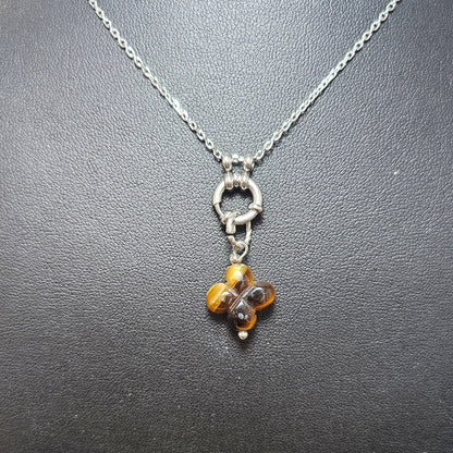 Collier Astéria – Pierres Interchangeables Oeil de tigre / Quartz rose / Agate / Cornaline / Lapis / Labradorite
