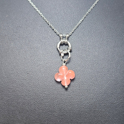 Collier Astéria – Pierres Interchangeables Oeil de tigre / Quartz rose / Agate / Cornaline / Lapis / Labradorite