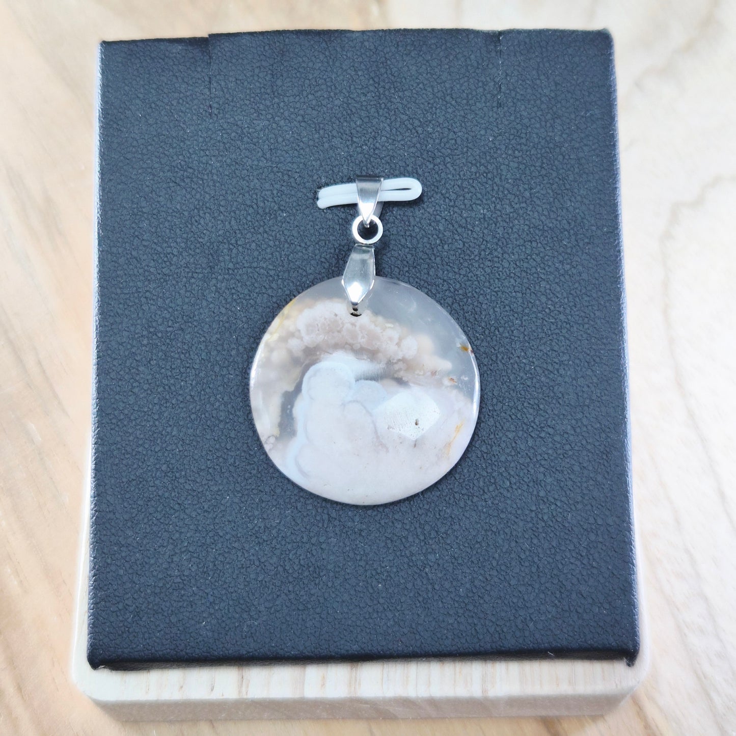 Pendentif Agate Fleur de Cerisier