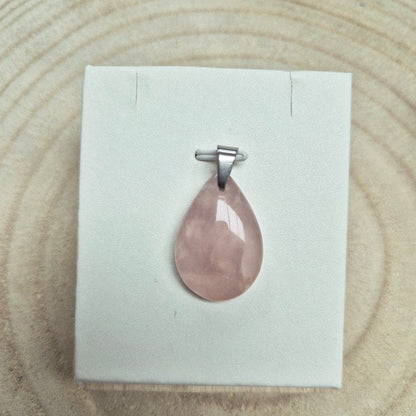 Pendentif Quartz Rose