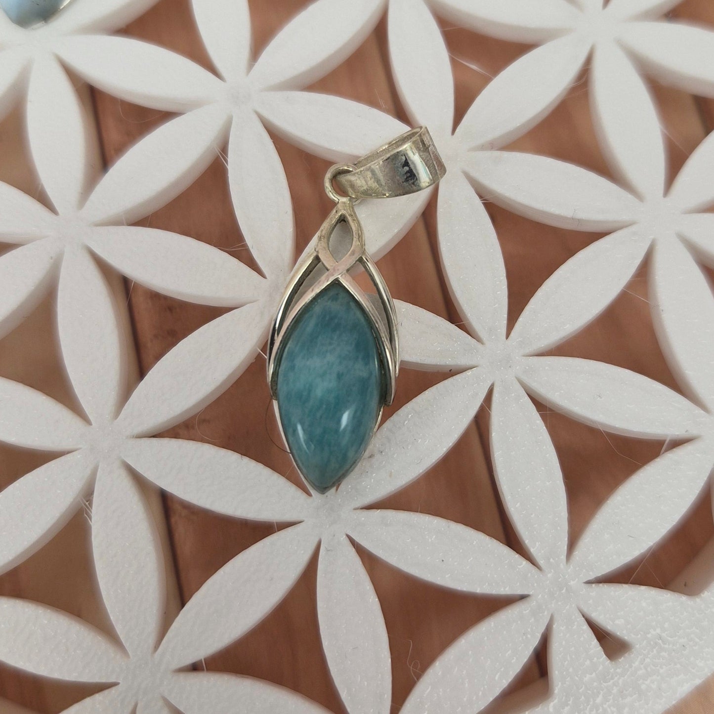 Pendentif Elfique Amazonite / Amethyste / Labradorite / Larimar / Lapis Lazuli / Oeil de Tigre