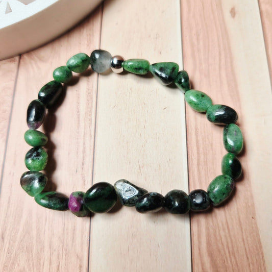 Bracelet Rubis-Zoïsite