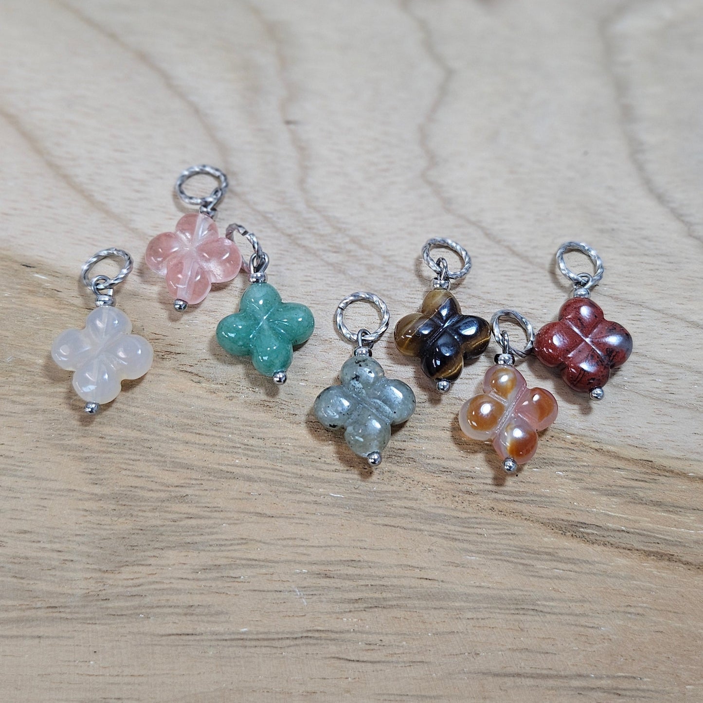 Collier Astéria – Pierres Interchangeables Oeil de tigre / Quartz rose / Agate / Cornaline / Lapis / Labradorite