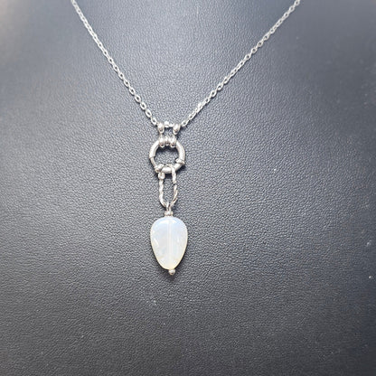 Collier Astéria – Pierres Interchangeables Oeil de tigre / Quartz rose / Agate / Cornaline / Lapis / Labradorite