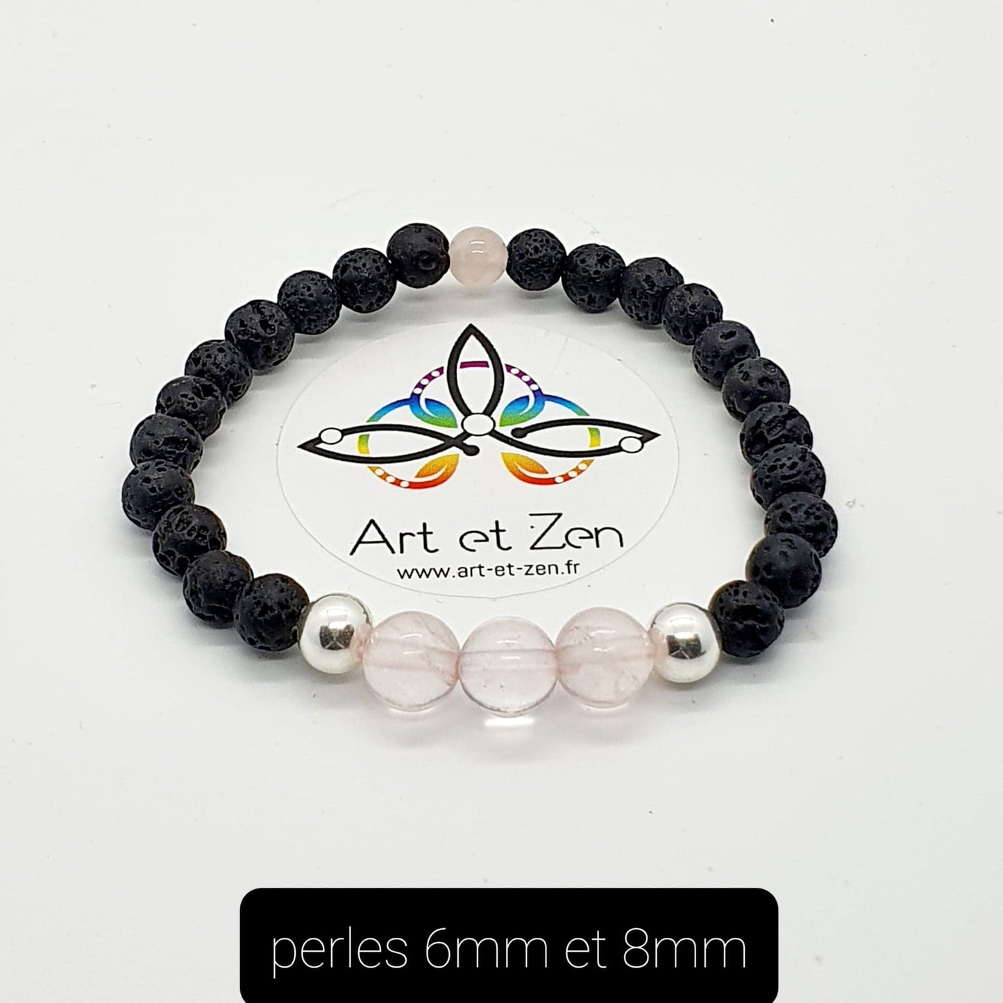 Bracelets Duo Amour Quartz Rose - Malachite - Pierre de Lave