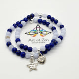 Bracelets Duo Amitié Calcédoine - Lapis