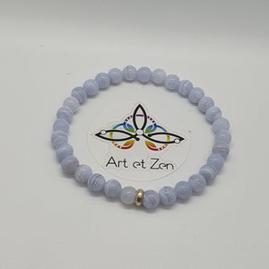 Bracelet Calcédoine Bleue