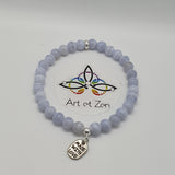 Bracelet Calcédoine Bleue