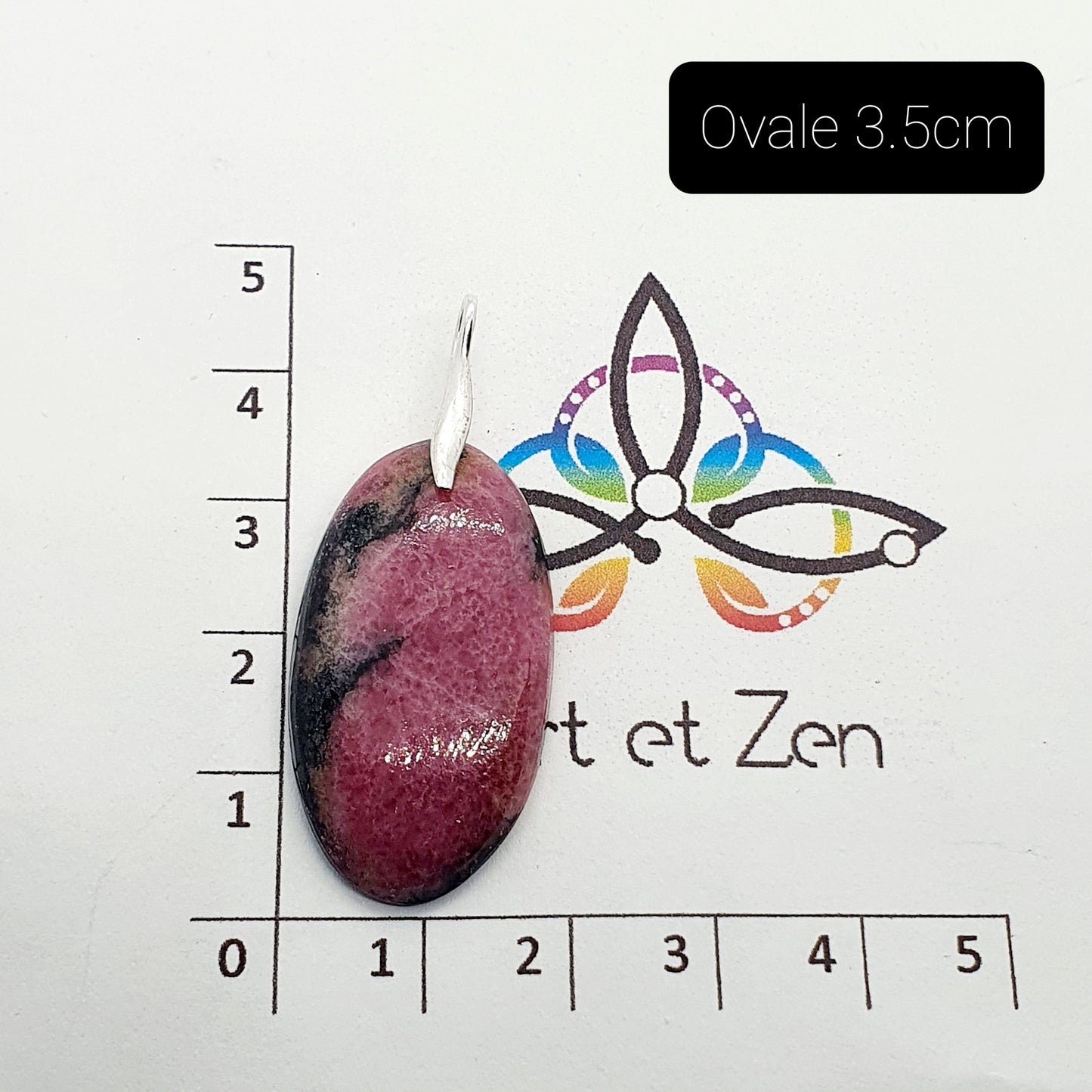 Pendentif Rhodonite