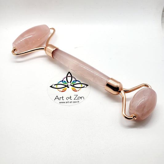 Double Rouleau de Massage Améthyste / Quartz Rose / Oeil de tigre