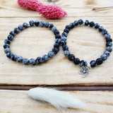 Bracelet Obsidienne Flocon de Neige
