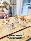 Arbre du bonheur miniature - Améthyste Aventurine Cornaline Quartz Rose
