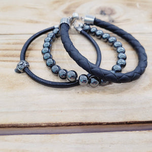 Bracelet Cuir Multi-rang
