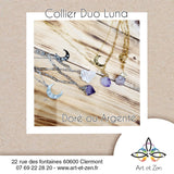 Collier Duo Luna Amethyste / Cristal de Roche / Quartz Rose